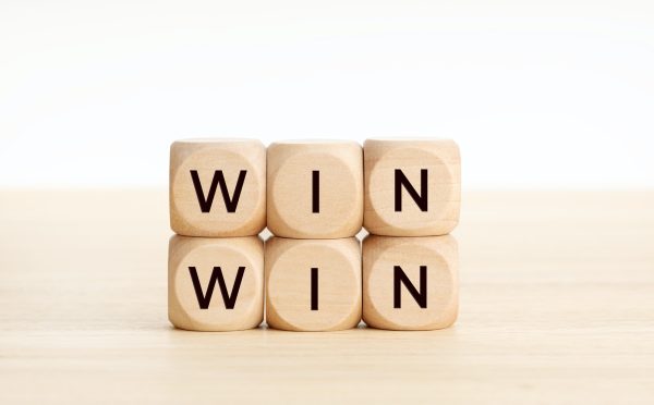 Win Win word on wooden blocks