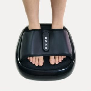 Electric foot massager with heat function and deep kneading nodes for stress relief and relaxation