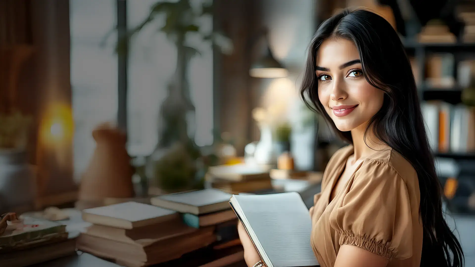 A thoughtful and empowered woman representing the clarity and confidence gained through nRecovery's personal development tools and support systems.