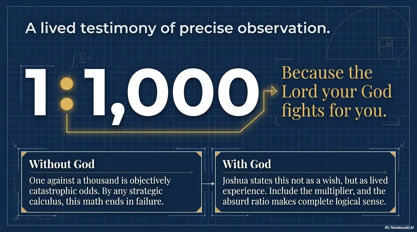 1:1,000 faith-based victory graphic showing that the Lord fights for you.