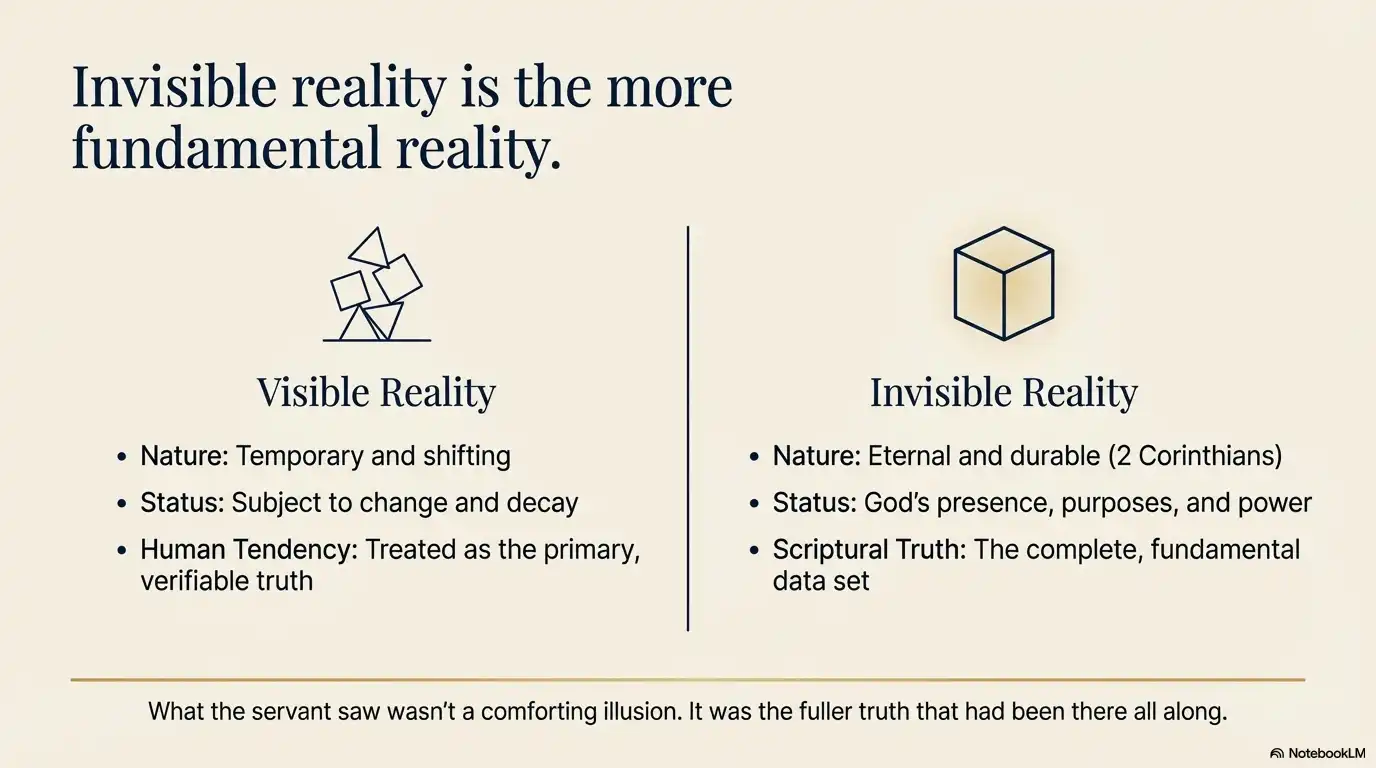Motivational faith graphic about invisible reality as the more fundamental reality.